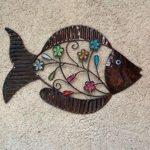 Bejeweled Fish Wall Decoration